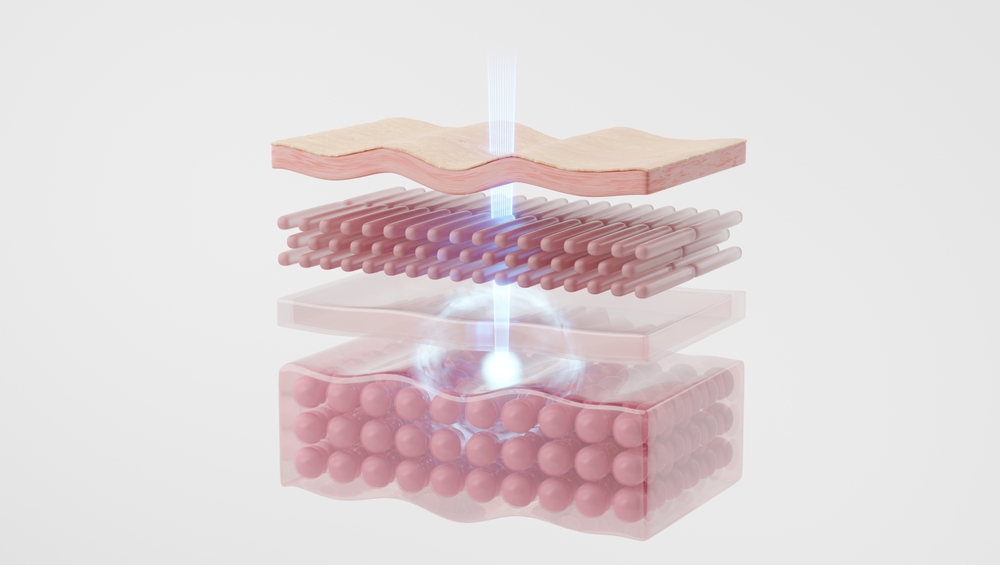 Laser,Light,Penetrating,Skin,Cells,To,Smas.,3d,Rendering. Laser,Light,Penetrating,Skin,Cells,To,Smas.,3d,Rendering.